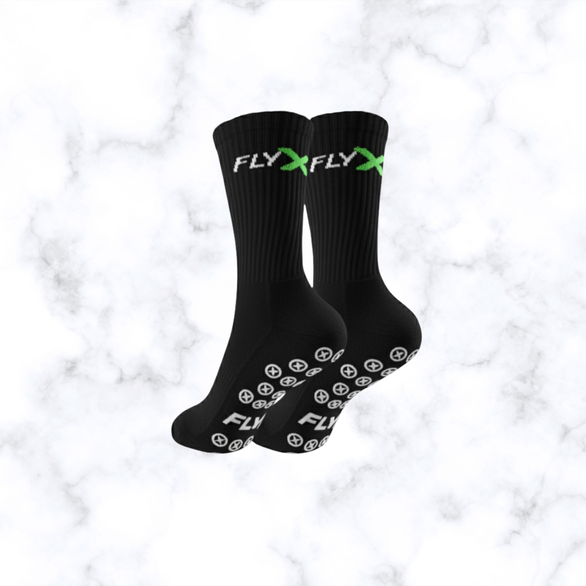 FLYX Grip - Chaussettes anti-dérapantes noires